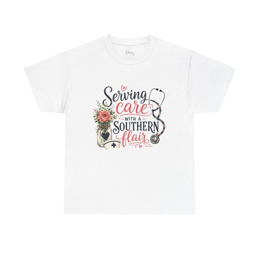 Unisex Heavy Cotton Tee Southern Flair Caring