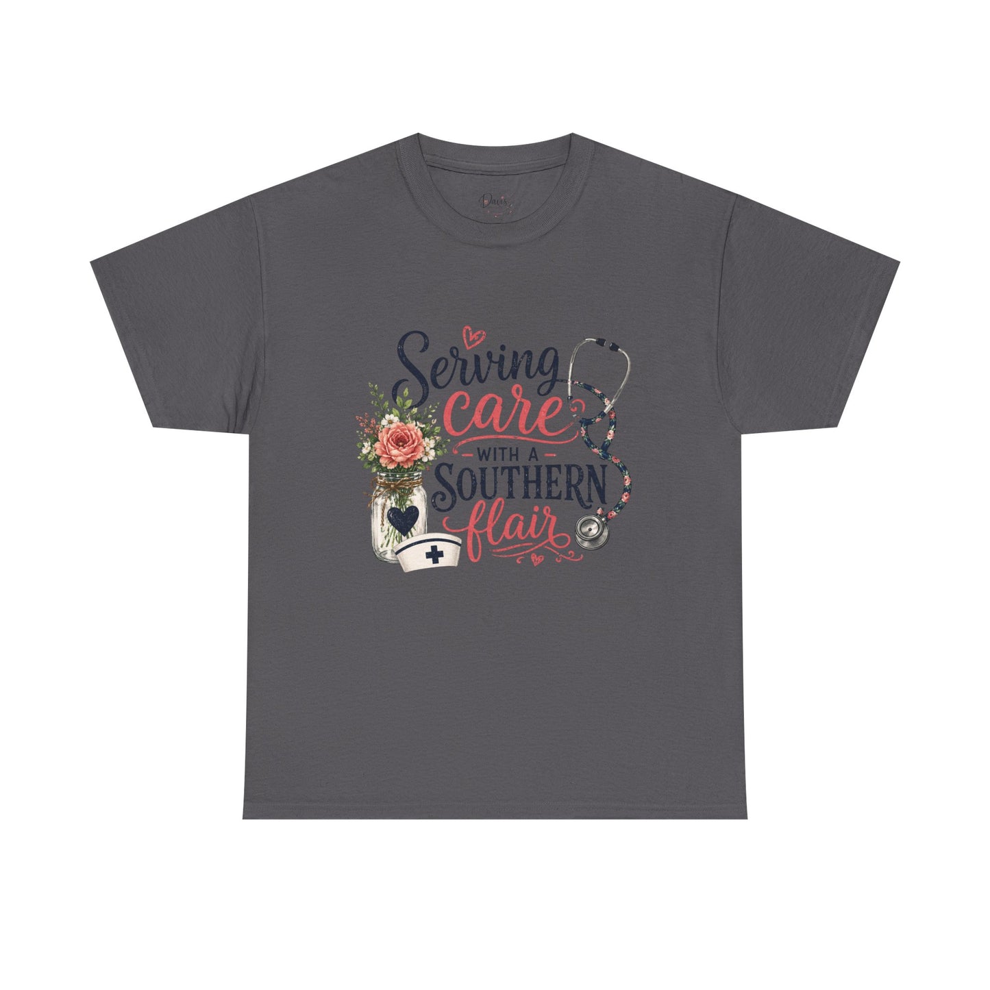 Unisex Heavy Cotton Tee Southern Flair Caring