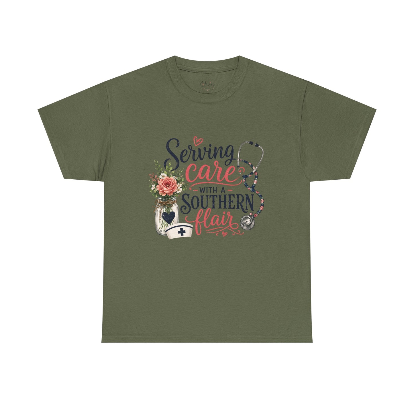 Unisex Heavy Cotton Tee Southern Flair Caring