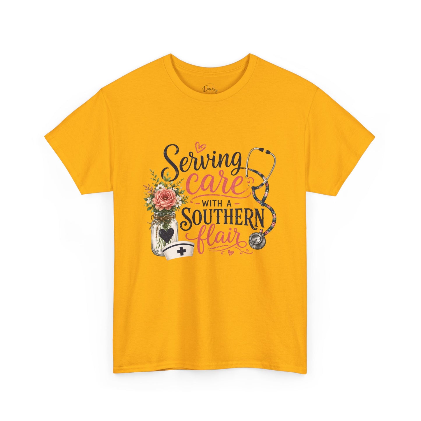 Unisex Heavy Cotton Tee Southern Flair Caring