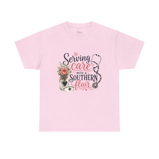 Unisex Heavy Cotton Tee Southern Flair Caring