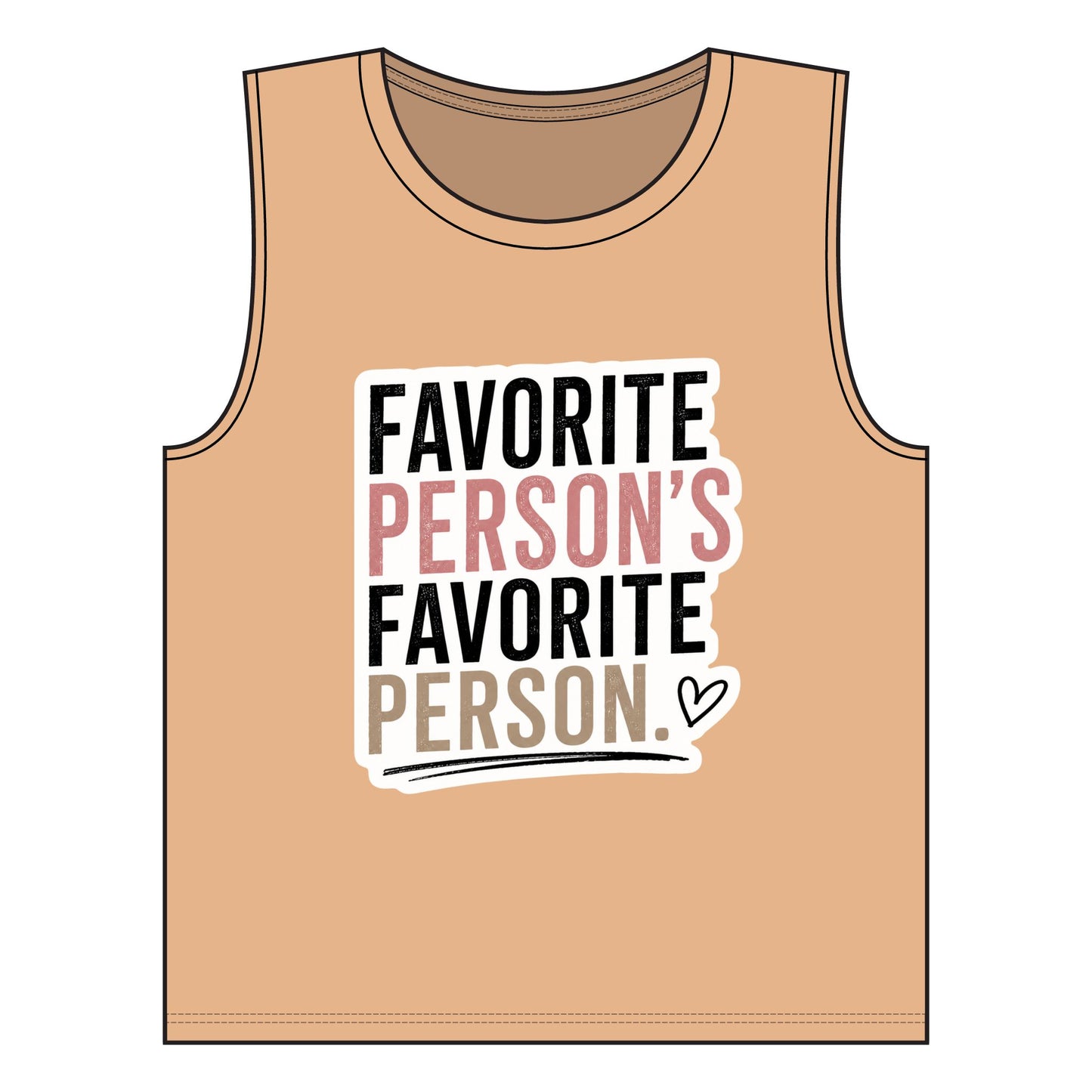 Copy of Women's Jersey Muscle Tank Fav Person