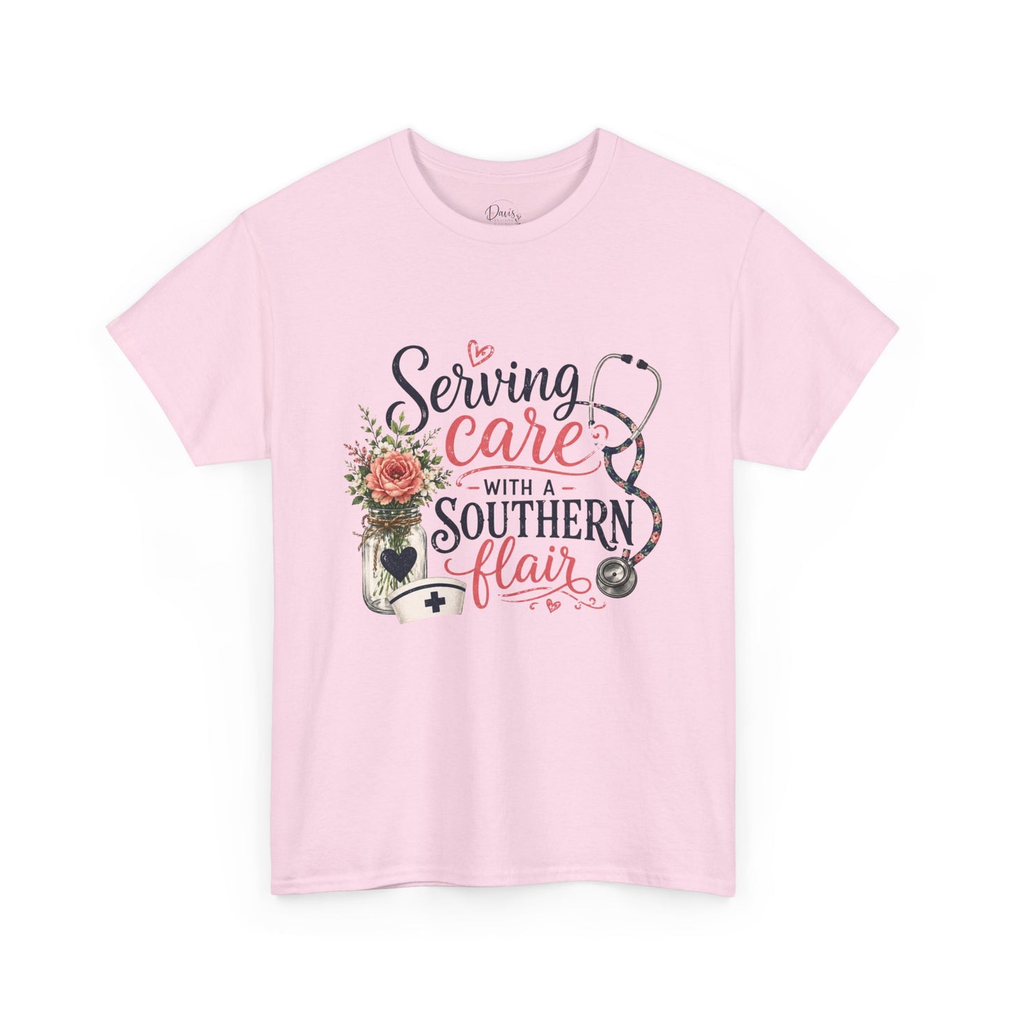 Unisex Heavy Cotton Tee Southern Flair Caring
