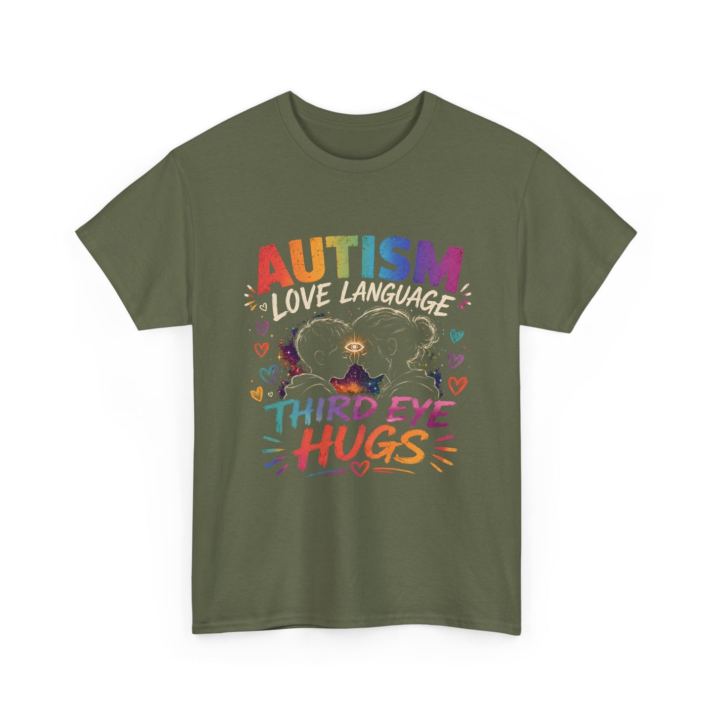 Unisex Heavy Cotton Tee Autism Third Eye Kisses