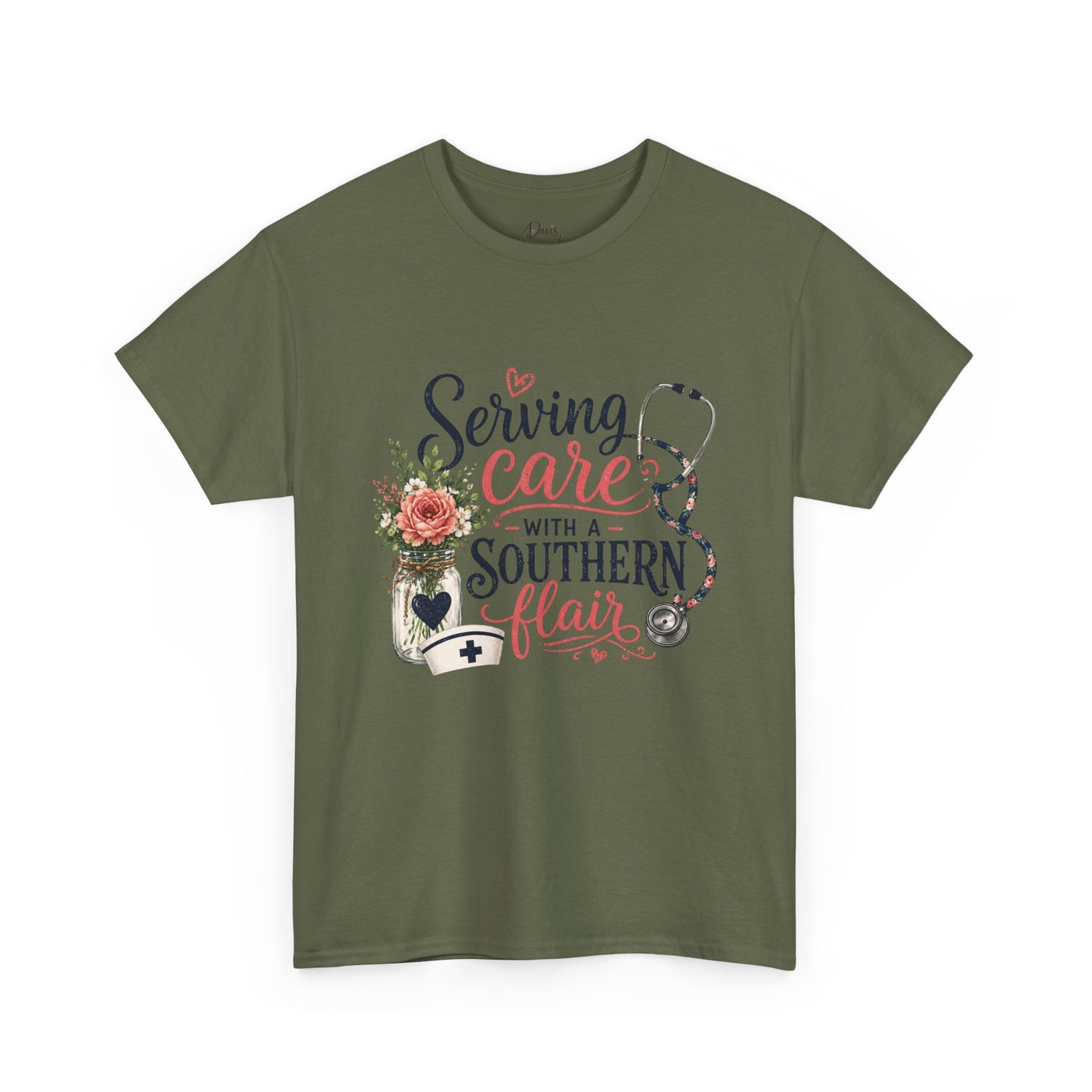 Unisex Heavy Cotton Tee Southern Flair Caring