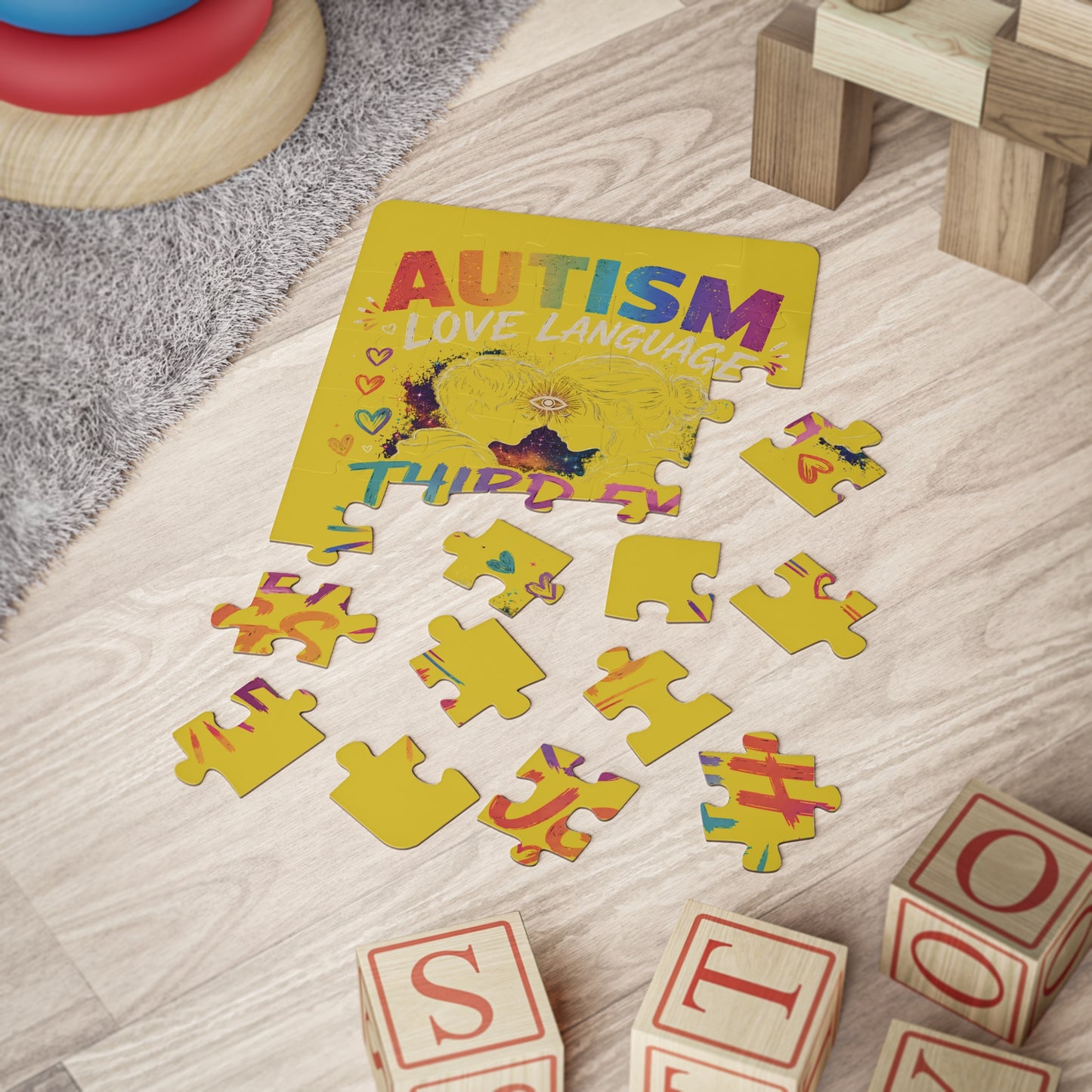 Autism Love Language Kids Puzzle — "Third Eye Hugs" 30-Piece