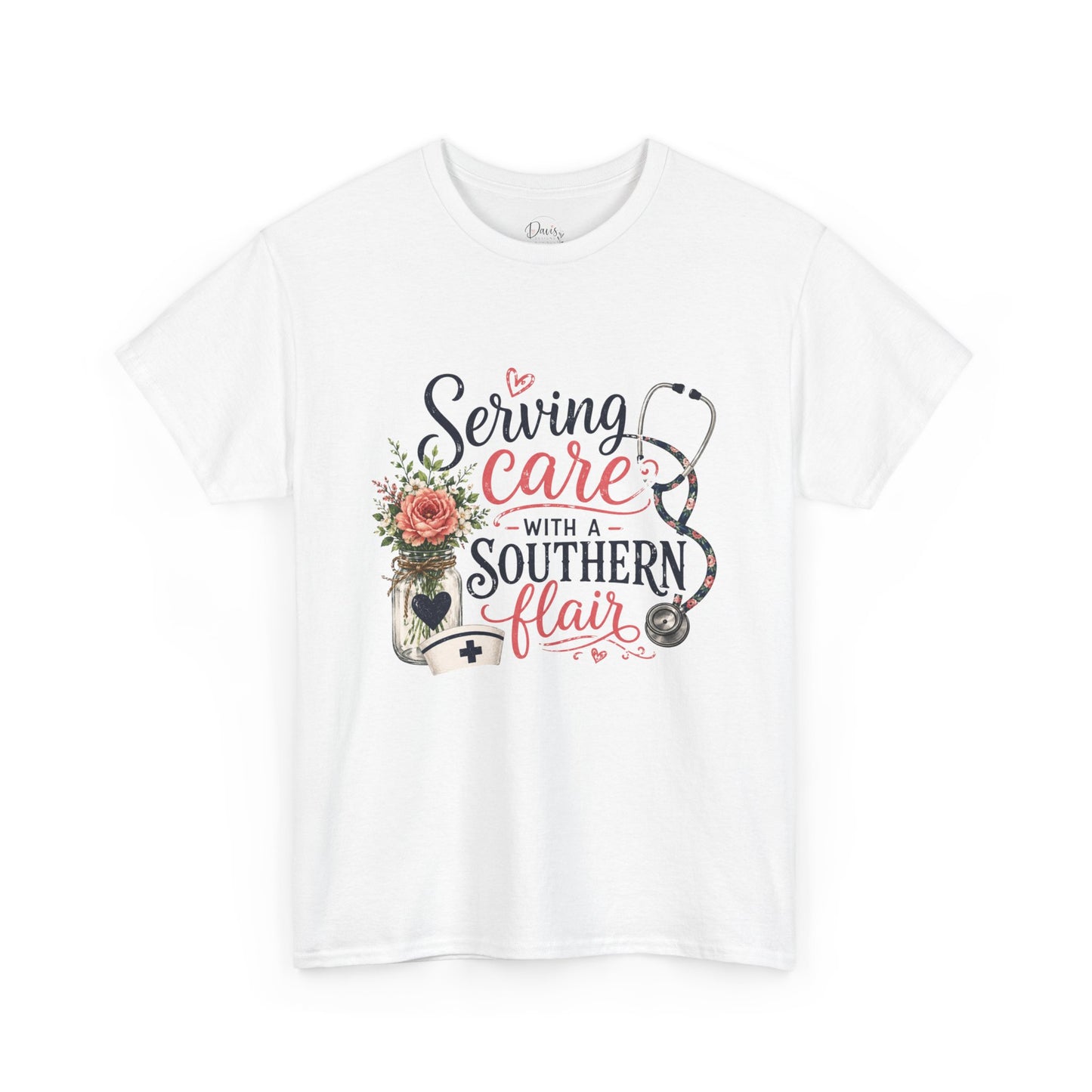 Unisex Heavy Cotton Tee Southern Flair Caring