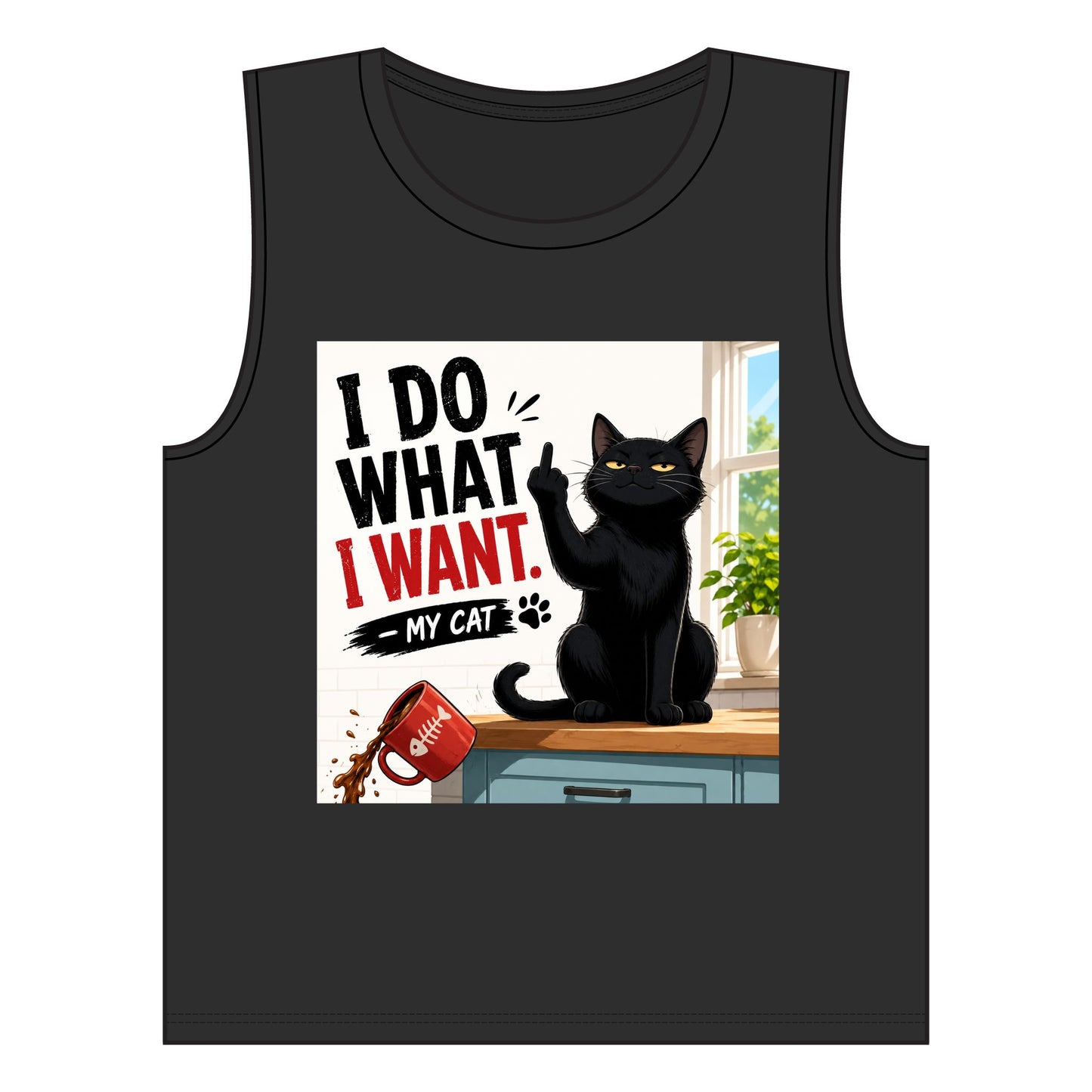 Women's Jersey Muscle Tank Do what I want Middle Finger