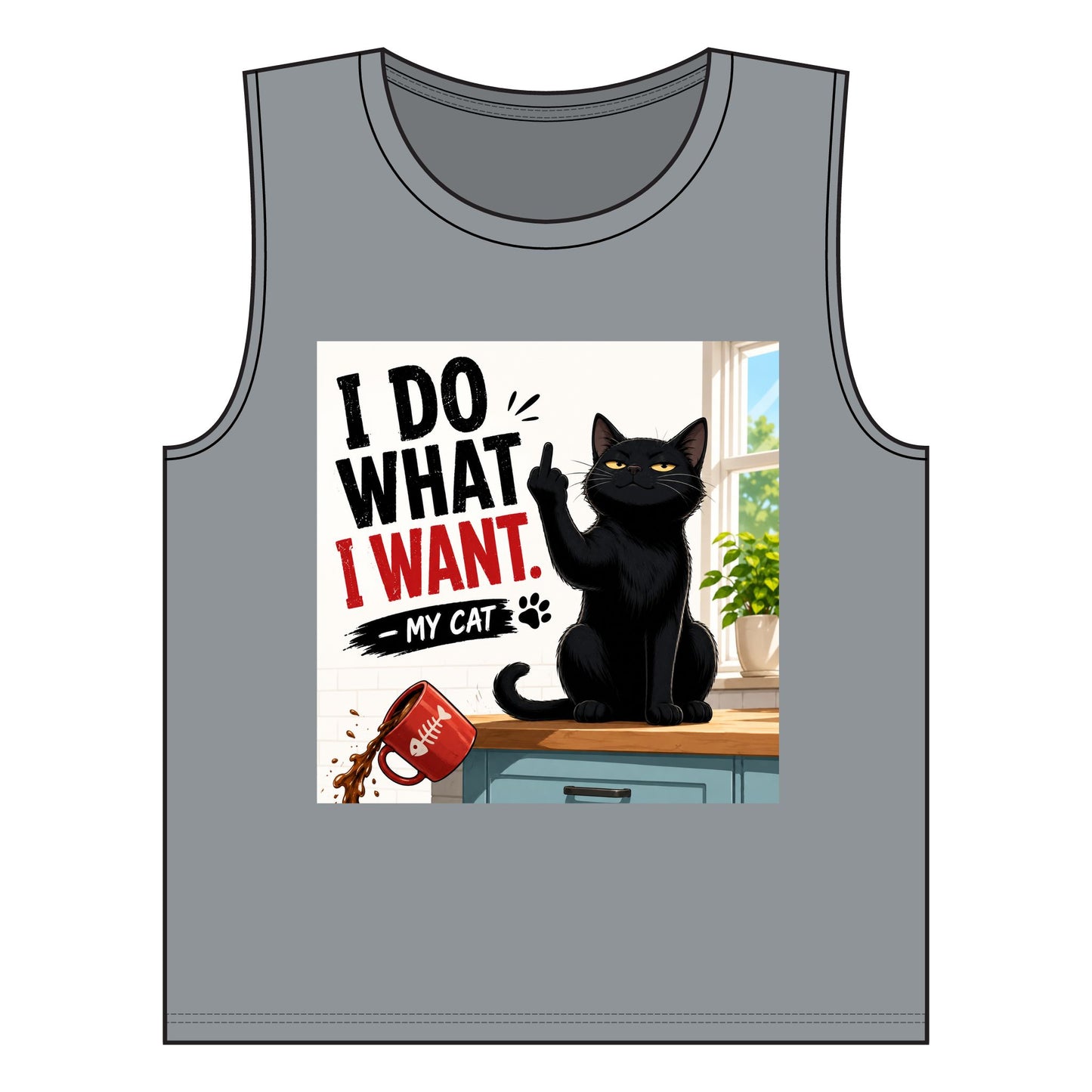 Women's Jersey Muscle Tank Do what I want Middle Finger